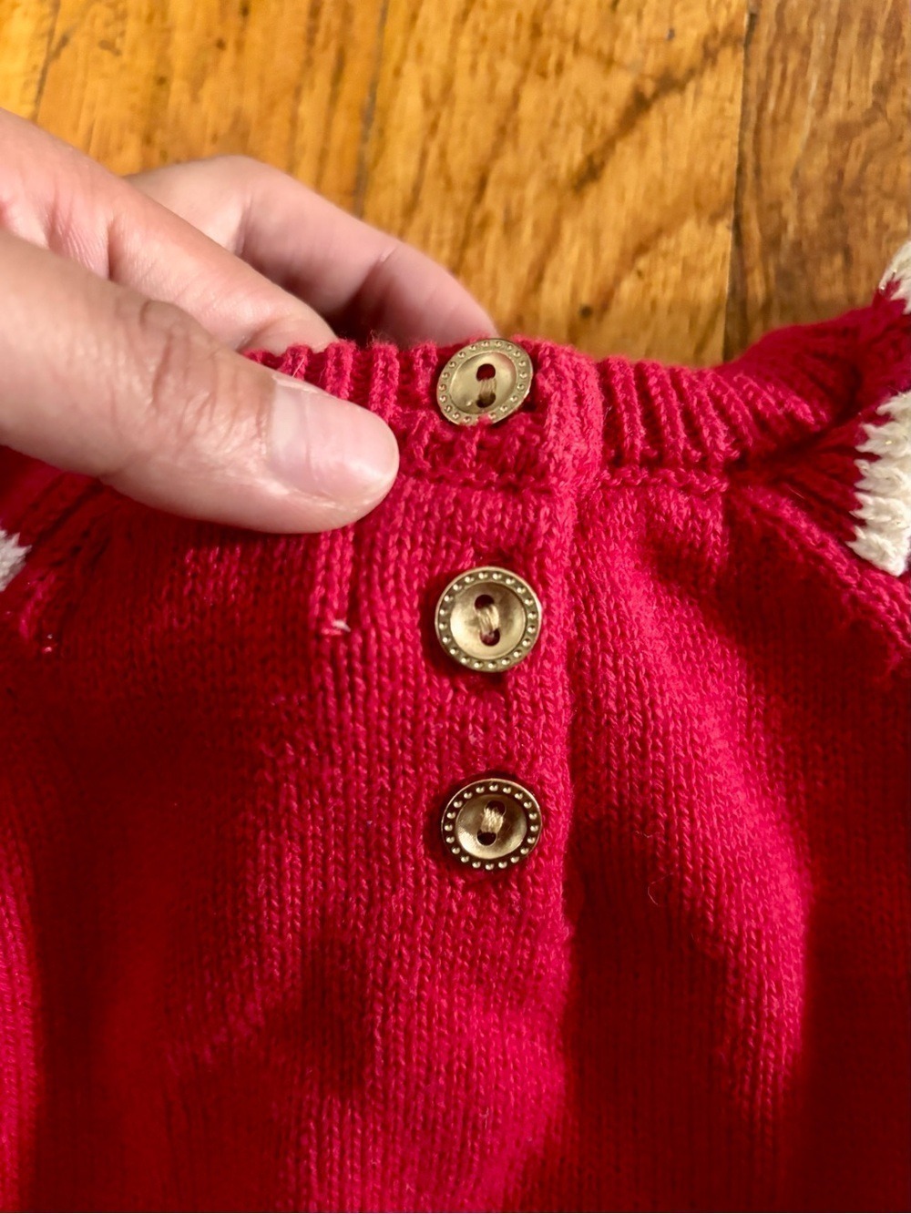 Tahari Baby 2 Piece Holiday Babydoll Top & Knit Sweater Set 12M - Picture 5 of 12